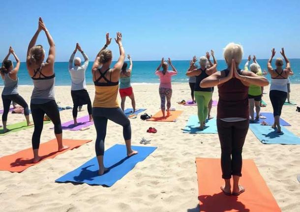 yoga à Marseille sur  la Plage