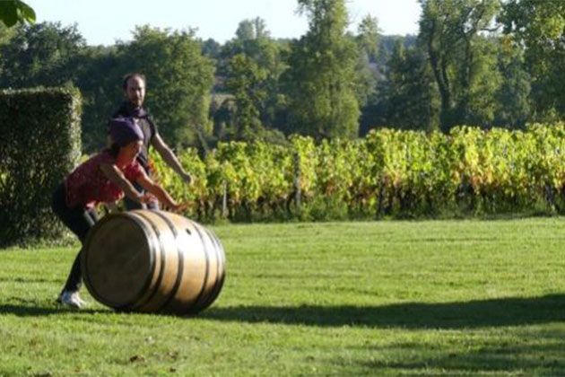 Course au tonneau de vin